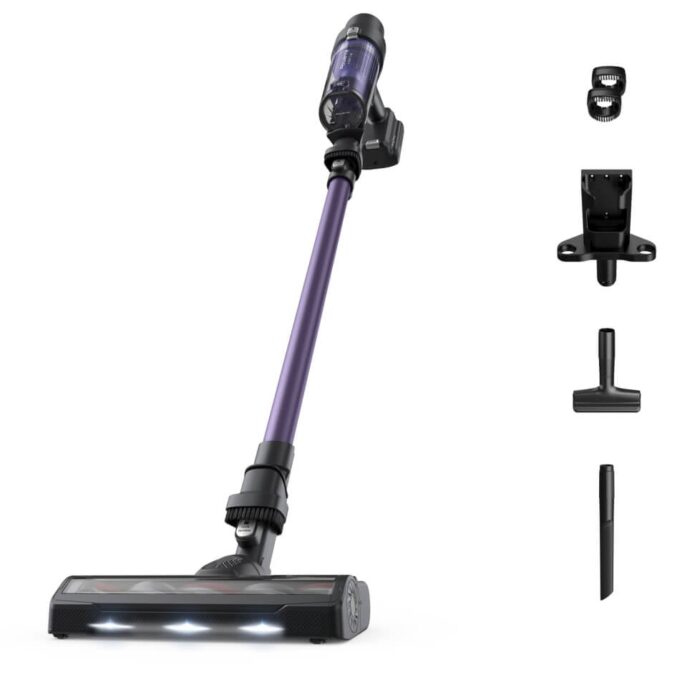 Aspirator vertical Rowenta X-Pert 7.60 RH6A31WO  140 W  autonomie pana la 45 minute  perie cu iluminare LED  statie de incarcare cu suport accesorii