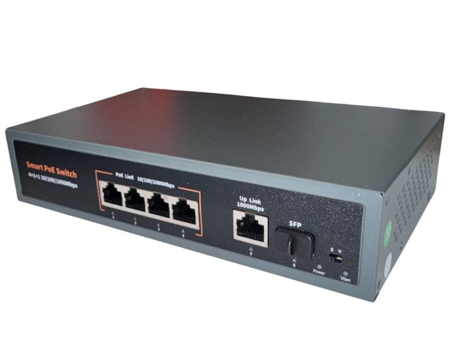 Switch PoE SMART 4 porturi 100/1000mbps 78W + PORT SFP SWGB-4POE78WSFP