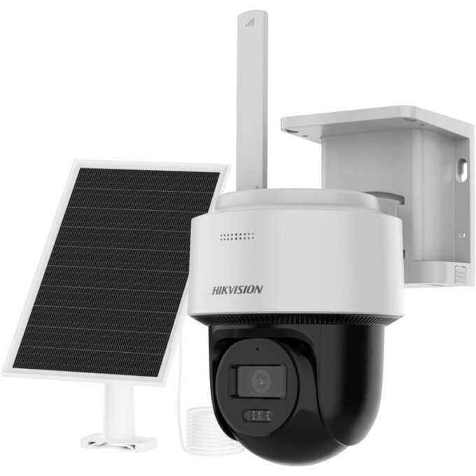 Camera supraveghere exterior Hikvision, solara 4G, DS-2CFSP4/4G(2.8mm), 4MP, PT, IR+lumina alba 30m, detectie persoane/vehicule, audio 2 cai, IP66 1 Camera supraveghere exterior Hikvision, solara 4G, DS-2CFSP4/4G(2.8mm), 4MP, PT, IR+lumina alba 30m, detectie persoane/vehicule, audio 2 cai, IP66