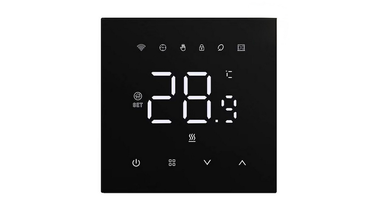Termostat inteligent pentru centrala pe gaz Avatto WT410-BH-3A-B, WiFi, Tuya Smart Life, compatibil cu Alexa si Google Home, 3A, negru