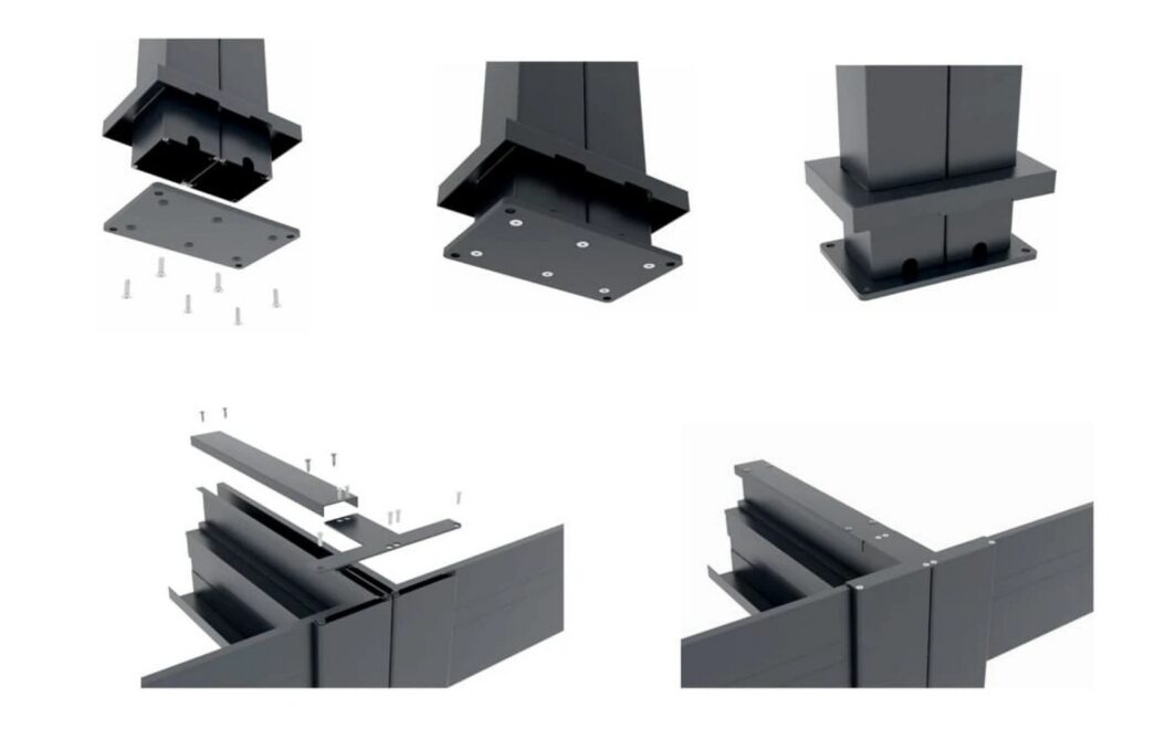 Kit prelungire pergola terasa Virtuoso Pergola X 23-837/3m, 3000 mm, extindere modulara, aluminiu, montaj rapid