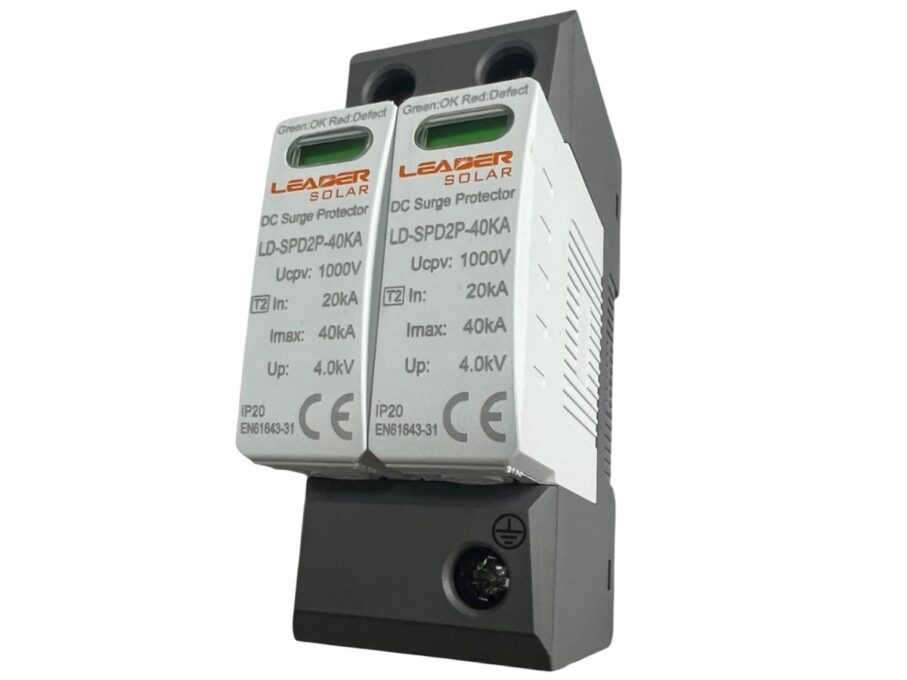 Descarcator curent continuu, 2 poli, 1000VDC Climatherm LD-SPD2P-40kA 1 Descarcator curent continuu, 2 poli, 1000VDC Climatherm LD-SPD2P-40kA