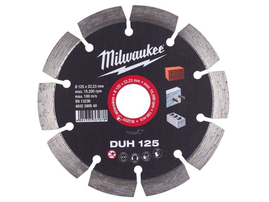 Disc diamantat Milwaukee, DUH 125mm, pentru piatra, tigla din beton, granit, 4932399540 1 Disc diamantat Milwaukee, DUH 125mm, pentru piatra, tigla din beton, granit, 4932399540