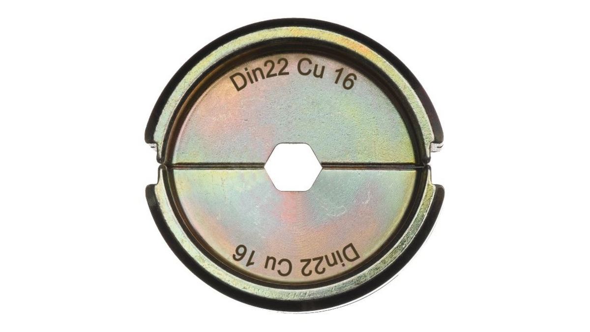 Bac sertizare cabluri cupru Milwaukee DIN22 CU 16 mm2, 1 buc, pentru papuci DIN46235 si conectori DIN46267, 4932451744