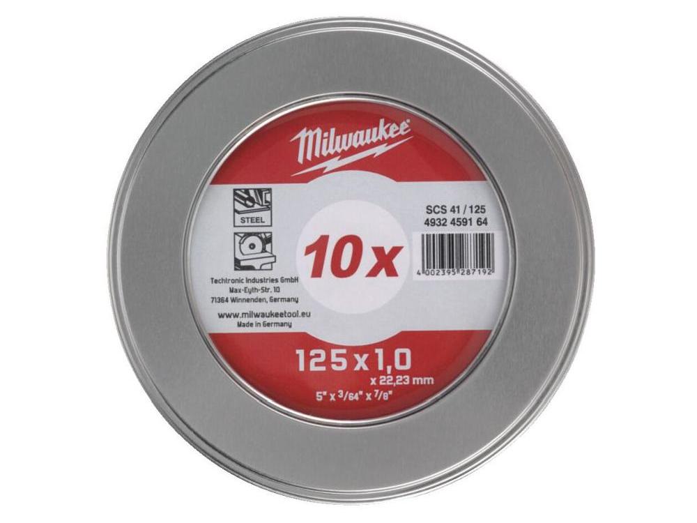 Set 10 discuri abrazive Milwaukee pentru debitat inox, 125x1.0x22.22, 4932478998 1 Set 10 discuri abrazive Milwaukee pentru debitat inox, 125x1.0x22.22, 4932478998