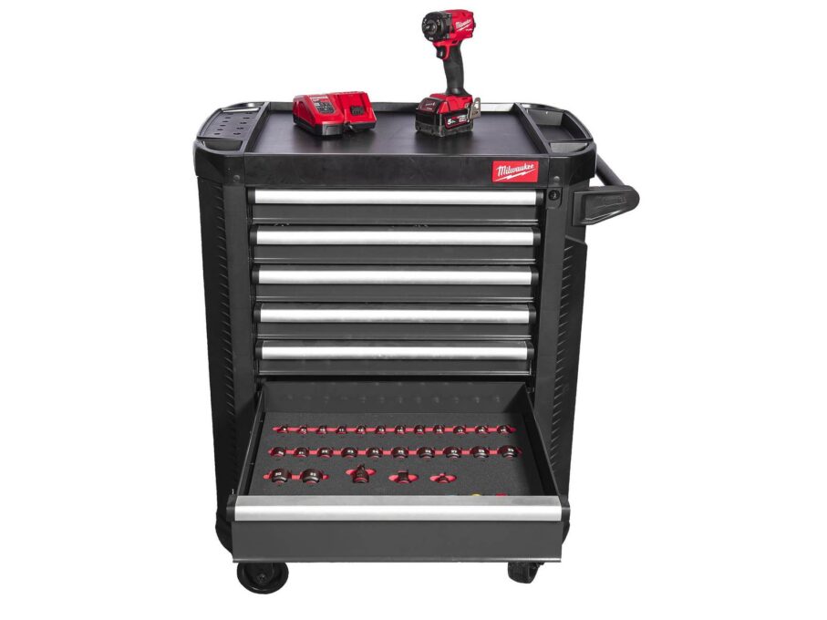 Dulap cu scule intretinere autovehicule Milwaukee Toolguard, 7 sertare, metalic, 78cm, sarcina 45-90kg, roti 125mm, 4932500743