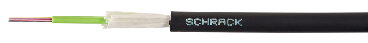 Fibra optica 8 fire, multi mode, 3500N, diametru 7.7mm, 100M, manta LSOH-3, Schrack  HSHAIBH083X100