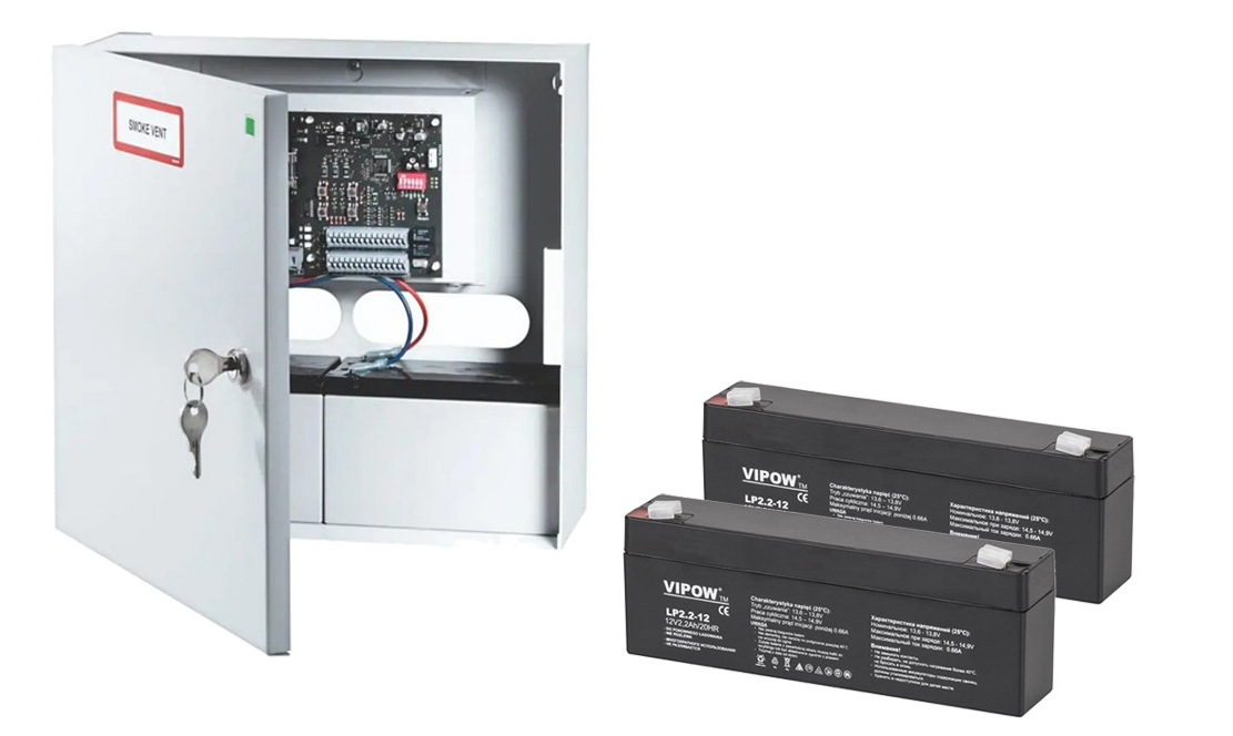 Centrala desfumare BTR cu 2 acumulatori 12V inclusi, 1 zona, 230V, 2A, IP30, 60.100- BCR 2A-kit 1 Centrala desfumare BTR cu 2 acumulatori 12V inclusi, 1 zona, 230V, 2A, IP30, 60.100- BCR 2A-kit