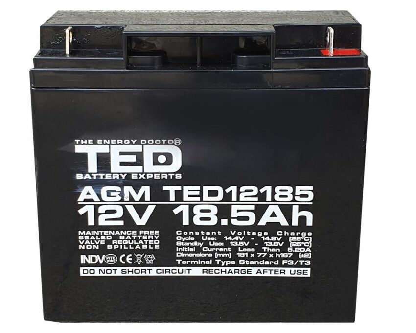 Acumulator pentru sisteme de securitate 12V, 18.5 AH, PL 18 AH