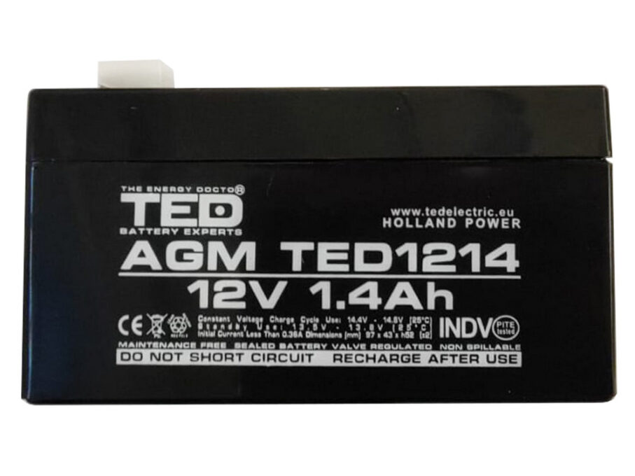 Acumulator 12V 1,4 AH cu GEL PL 1.4 AH, BAT0213