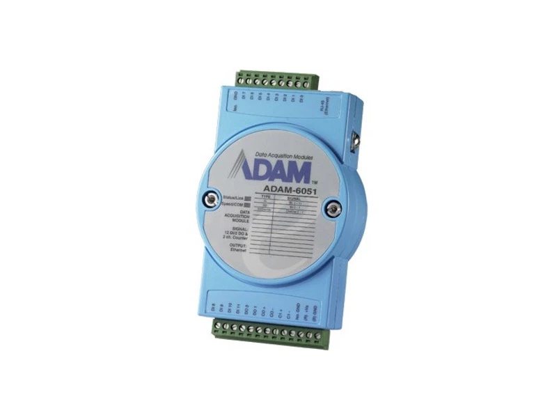 Modul Ethernet, ADVANTECH ADAM-6051, 1 conector RJ45, 14 canale I/O, protectie 2000 VDC 1 Modul Ethernet, ADVANTECH ADAM-6051, 1 conector RJ45, 14 canale I/O, protectie 2000 VDC
