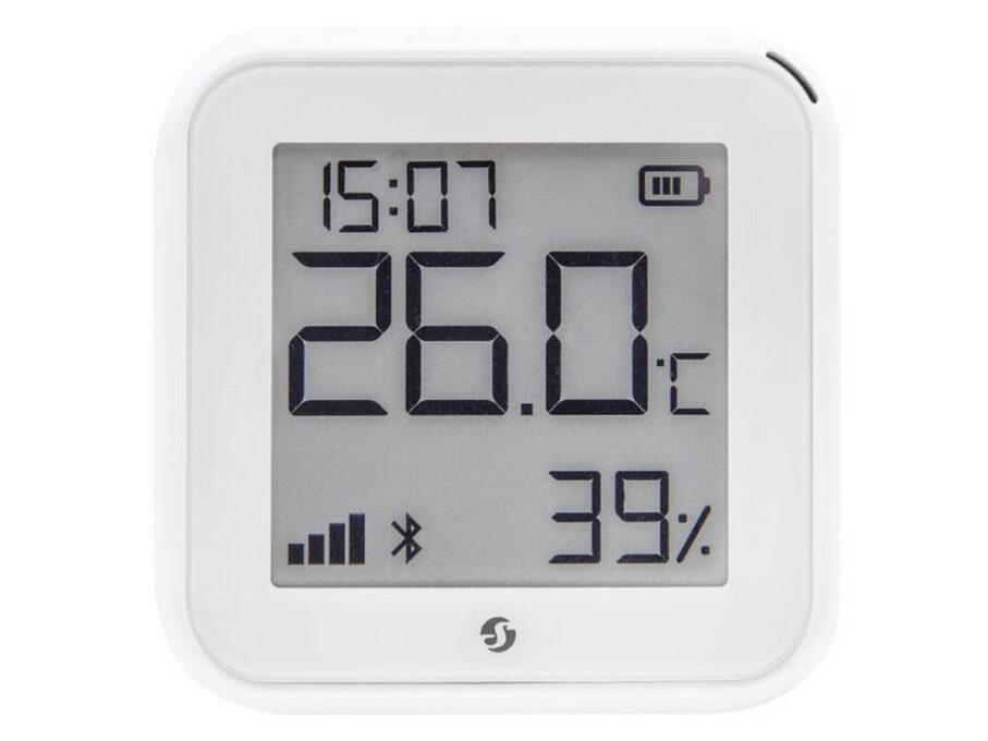 Senzor de temperatura si umiditate Shelly ALL-KIE-PLUSHTW-GEN3, Wi-Fi, USB Type C, baterii 1.5V AA, montaj perete, alb