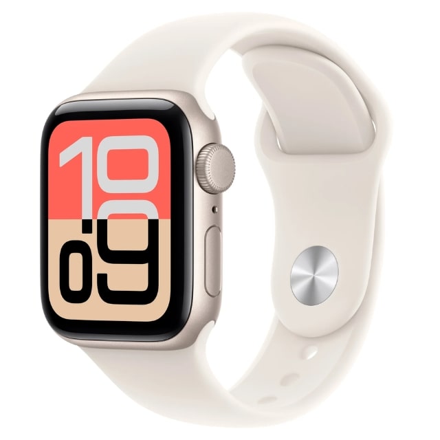 Apple Watch SE 2025, GPS, Aluminium 40mm N/A Starlight Foarte bun