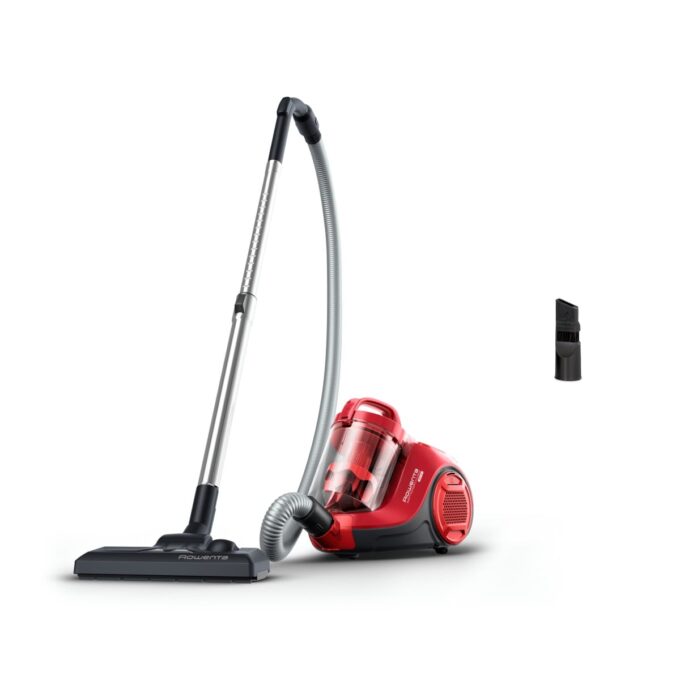 Aspirator fără sac Rowenta Swift Power Cyclonic RO2913EA  750W  3 niveluri de filtrare  Tehnologie Effiwatts  acoperire 7.5m  motor Effitech  roșu