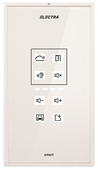 Post de interior Electra Touch Line ATM.0S083.ELWTL, ecran de sticla securizata chimic, tastatura touch iluminata, carcasa ABS, alb 1 Post de interior Electra Touch Line ATM.0S083.ELWTL, ecran de sticla securizata chimic, tastatura touch iluminata, carcasa ABS, alb