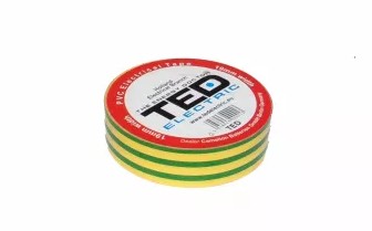 Banda izolatoare TED TED004772, lungime 20m, diametru 19mm, galbena 1 Banda izolatoare TED TED004772, lungime 20m, diametru 19mm, galbena