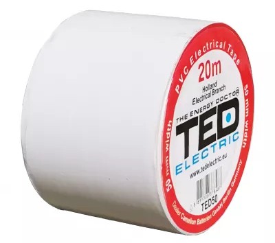 Banda izolatoare TED TED004895, lungime 20m, diametru 50mm, alba 1 Banda izolatoare TED TED004895, lungime 20m, diametru 50mm, alba
