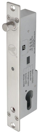 Bolt electric fail-secure incastrat YB-500C(LED), temporizare, senzor magnetic, monitorizare usa, LED bicolor, 12V