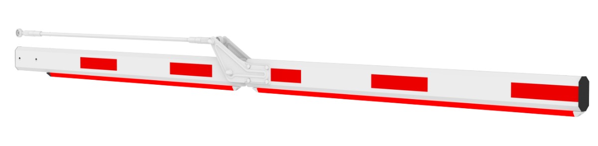 Brat articulat bariera parcare Dahua IPMECD-0261-M1515, rosu-alb, aluminiu, 3 m, protectie anticoroziva