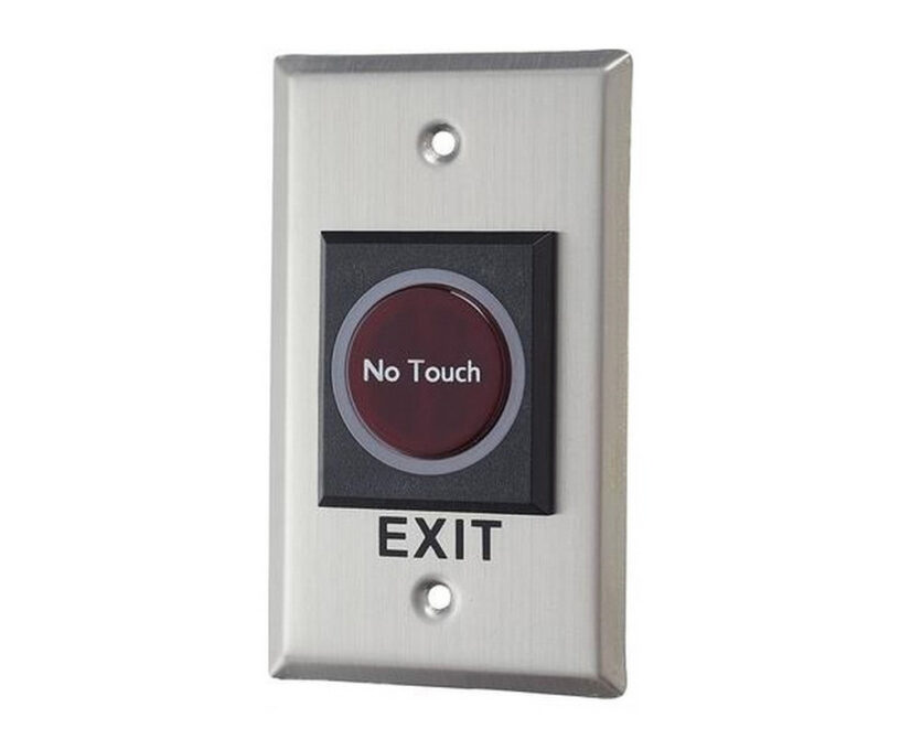 Buton de iesire iluminat, FARA ATINGERE, detectie cu IR, 12V 3A, NO/NC/COM, carcasa din otel inoxidabil, Sebury NBT-005
