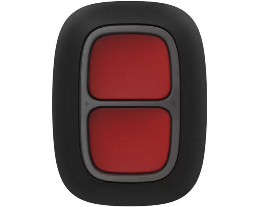 Buton de panica dublu wireless Ajax, 868 Mhz 1.3km, IP55, negru, AJAX DOUBLE BUTTON BL