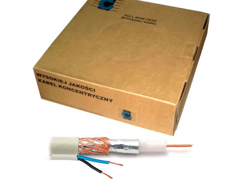 Cablu coaxial cu pereche alimentare pentru camere supraveghere, KAB0027