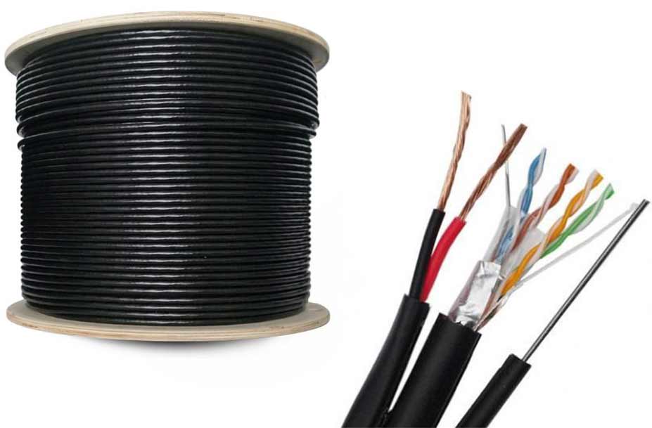 Cablu FTP CCA CAT 5E cu sufa si alimentare 2x0.7mm, rola 305 , FTPCCASUFA+POWER 1 Cablu FTP CCA CAT 5E cu sufa si alimentare 2x0.7mm, rola 305 , FTPCCASUFA+POWER