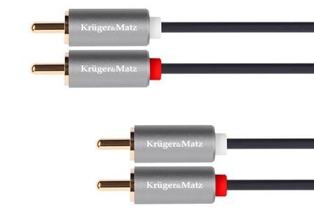 Cablu 2xRCA la 2xRCA, lungime 5m, KM1212 1 Cablu 2xRCA la 2xRCA, lungime 5m, KM1212
