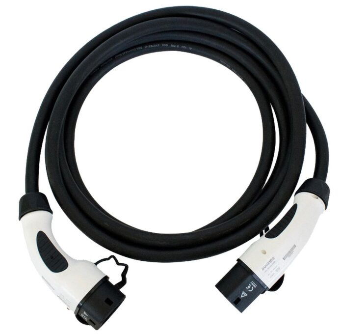 Cablu de incarcare pentru masini electrice, Type 2, trifazat, 11kW, 16A, 5 m, Negru, Ampevo, T22-3/16N 1 Cablu de incarcare pentru masini electrice, Type 2, trifazat, 11kW, 16A, 5 m, Negru, Ampevo, T22-3/16N