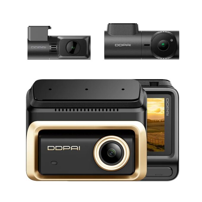 Camera auto 3 canale DDPAI-Z90 Master 3-CH, 4K+4K+3K, STARVIS, HDR, GPS, Wi-Fi 5GHz,memorie interma , microSD pana la 512GB, CPL