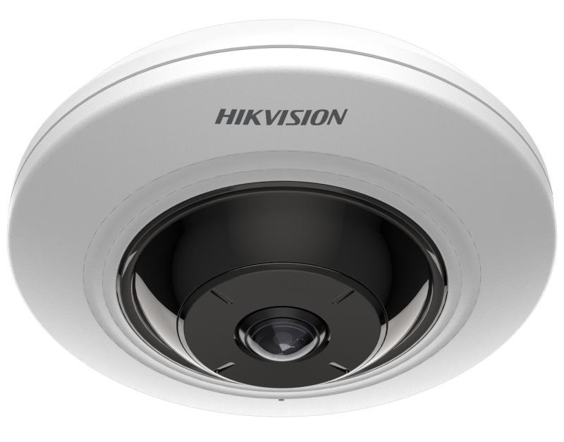 Camera supraveghere IP Fisheye Hikvision DS-2CD2955G0-ISU(1.05mm), 5MP, 180°, IR 8m, Microfon, PoE