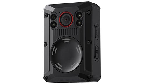 Camera video portabila tip bodycam pentru paza Recoda M502A-64GB, 1600P, H.265, WiFi, vedere nocturna starlight, IP68, autonomie 12h, 64GB
