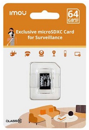 Card MicroSD, 64GB, Clasa 10, citire 95 Mbps, scriere 38 Mbps, IMOU, ST2-64-S1 MICROSD64-IMOU 1 Card MicroSD, 64GB, Clasa 10, citire 95 Mbps, scriere 38 Mbps, IMOU, ST2-64-S1 MICROSD64-IMOU