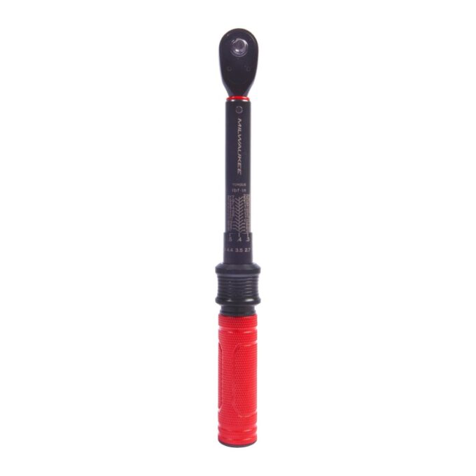 Cheie dinamometrica mecanica 1/4 pentru atelier Milwaukee, 5-25 Nm, clichet 90 dinti, inel blocare, 4932500823