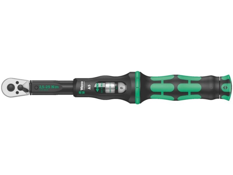 Cheie dinamometrica Click-Torque A 5 Wera, cu clichet reversibil, 2.5-25Nm, cap patrat, maner ergonomic, 5075604001