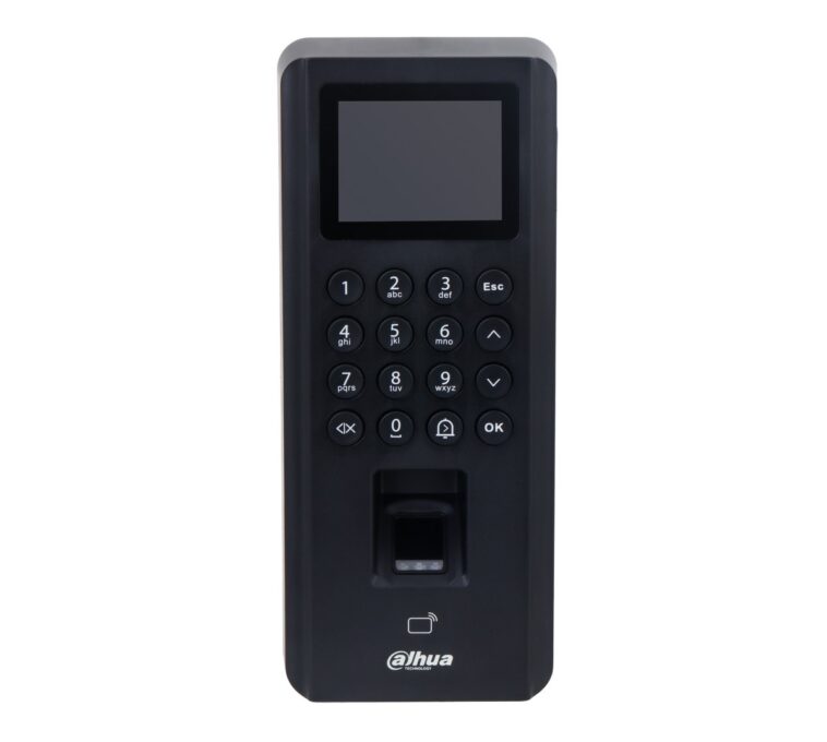 Cititor de proximitate stand-alone WiFi, Amprenta + Card Mifare 13.56KHz, 30.000 utilizatori, PoE, Alarma 1/1, Dahua ASI2212J-PW