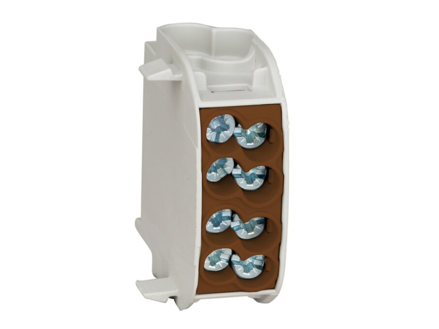 Clema de derivatie Schrack IKA26140, 1 pol, 25mm, CU-AL, 1000VAC/DC, maro 1 Clema de derivatie Schrack IKA26140, 1 pol, 25mm, CU-AL, 1000VAC/DC, maro
