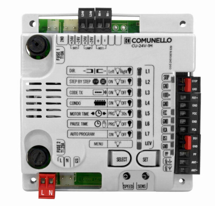 Placa de control pentru automatizari Comunello cu 1 motor de 24V, GQUADST1L0G00 QUAD 24V 1M 1 Placa de control pentru automatizari Comunello cu 1 motor de 24V, GQUADST1L0G00 QUAD 24V 1M
