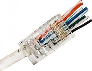 Conector neecranat Pass Through RJ45 CAT 6E, TEL0072 1 Conector neecranat Pass Through RJ45 CAT 6E, TEL0072