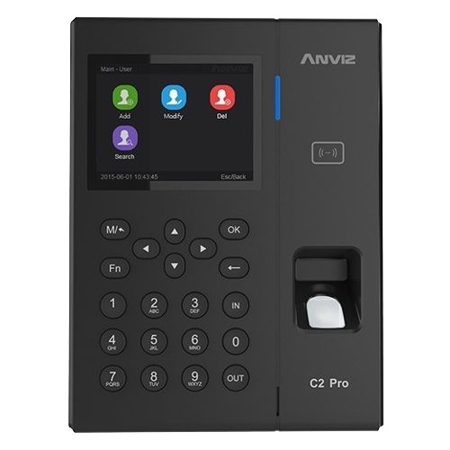 Control acces pontaj RFID si Mifare, cu amprenta, card, PIN, Wi-Fi, USB, RS232, TCP/IP, Wiegand 26, PoE, Anviz C2PRO-DUAL 1 Control acces pontaj RFID si Mifare, cu amprenta, card, PIN, Wi-Fi, USB, RS232, TCP/IP, Wiegand 26, PoE, Anviz C2PRO-DUAL
