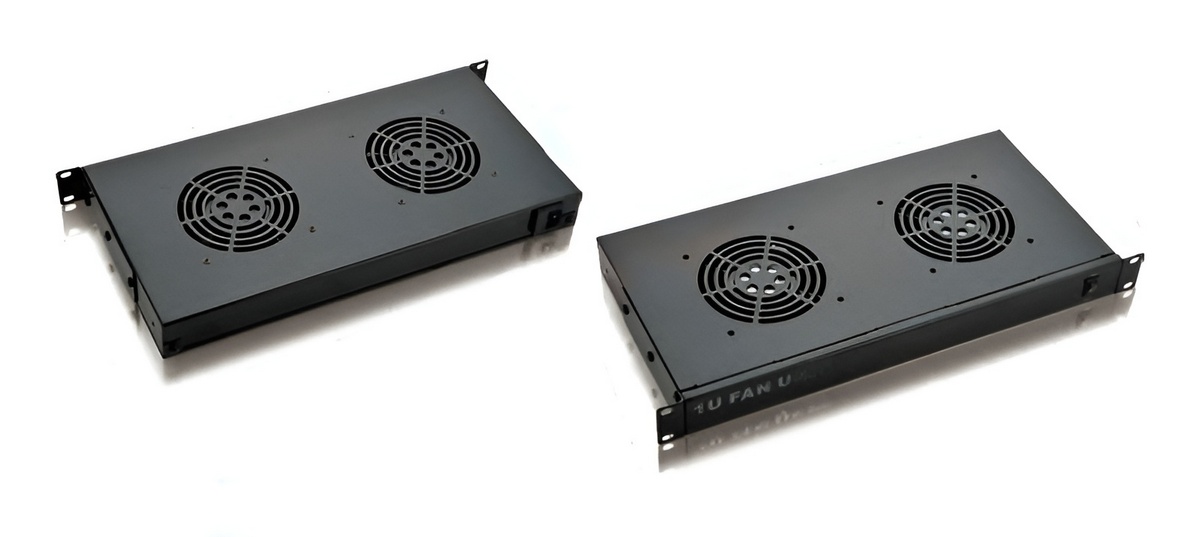 Cooler cu 2 ventilatoare pentru rack de podea, otel, negru, Safer RACKFAN2T-FLOOR 1 Cooler cu 2 ventilatoare pentru rack de podea, otel, negru, Safer RACKFAN2T-FLOOR