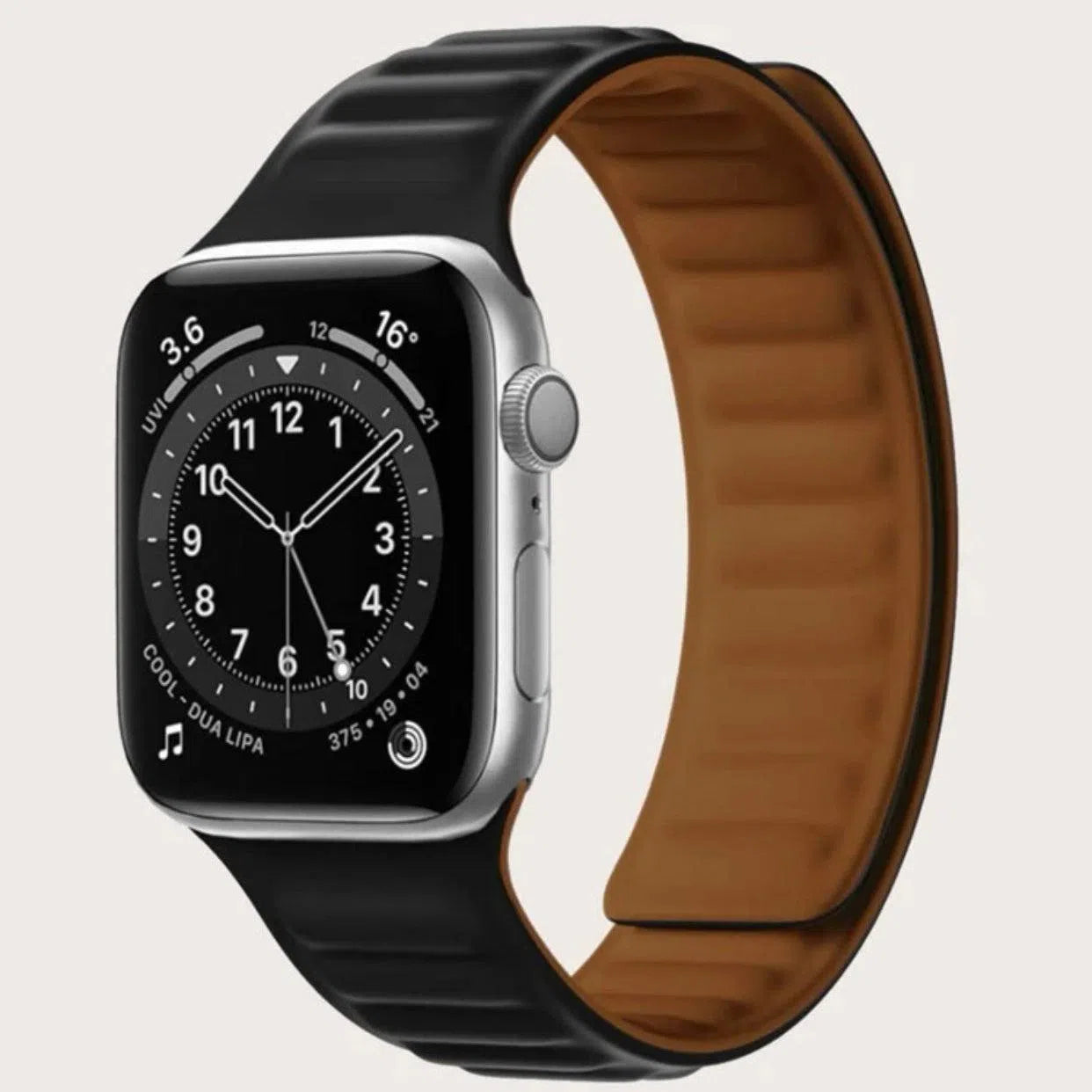 Curea Ceas Apple Watch California Silicon Black