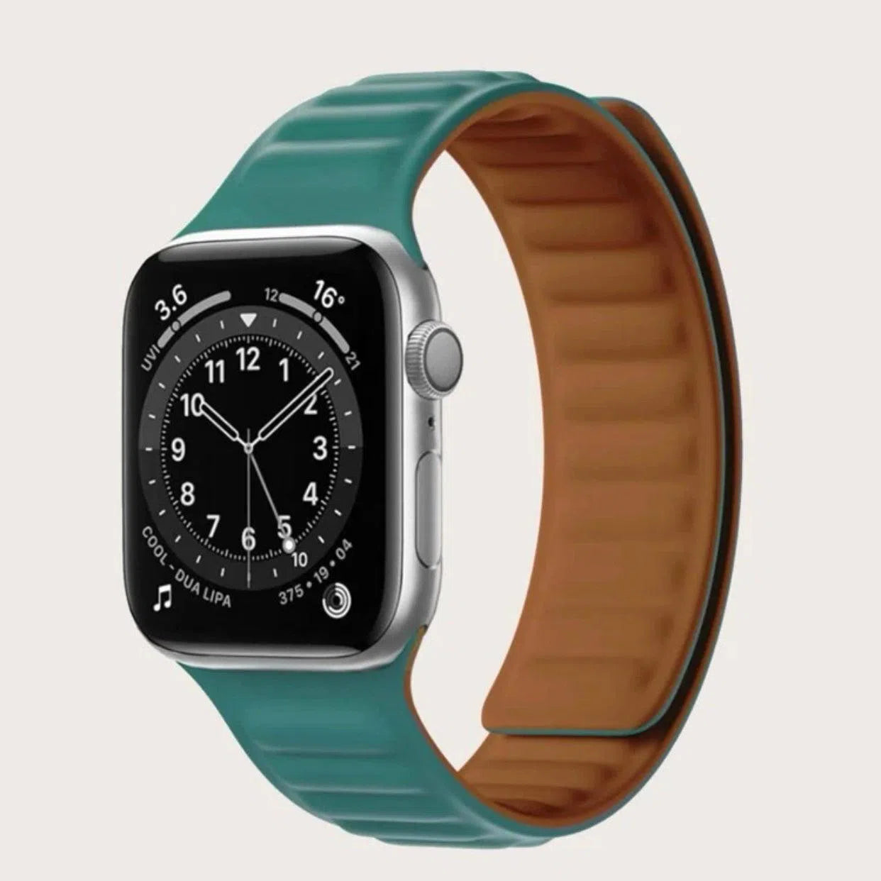 Curea Ceas Apple Watch California Silicon Green