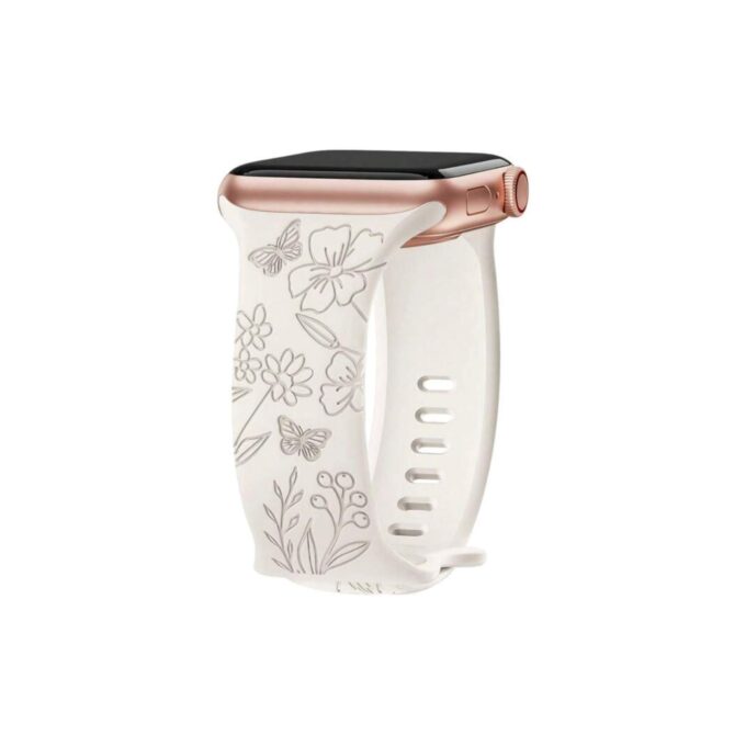 Curea Ceas Apple Watch Flower Silicon Starlight