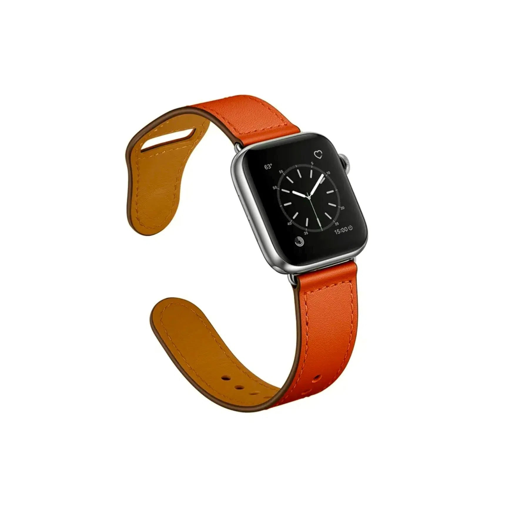 Curea Ceas Apple Watch Leather Burnt Orange