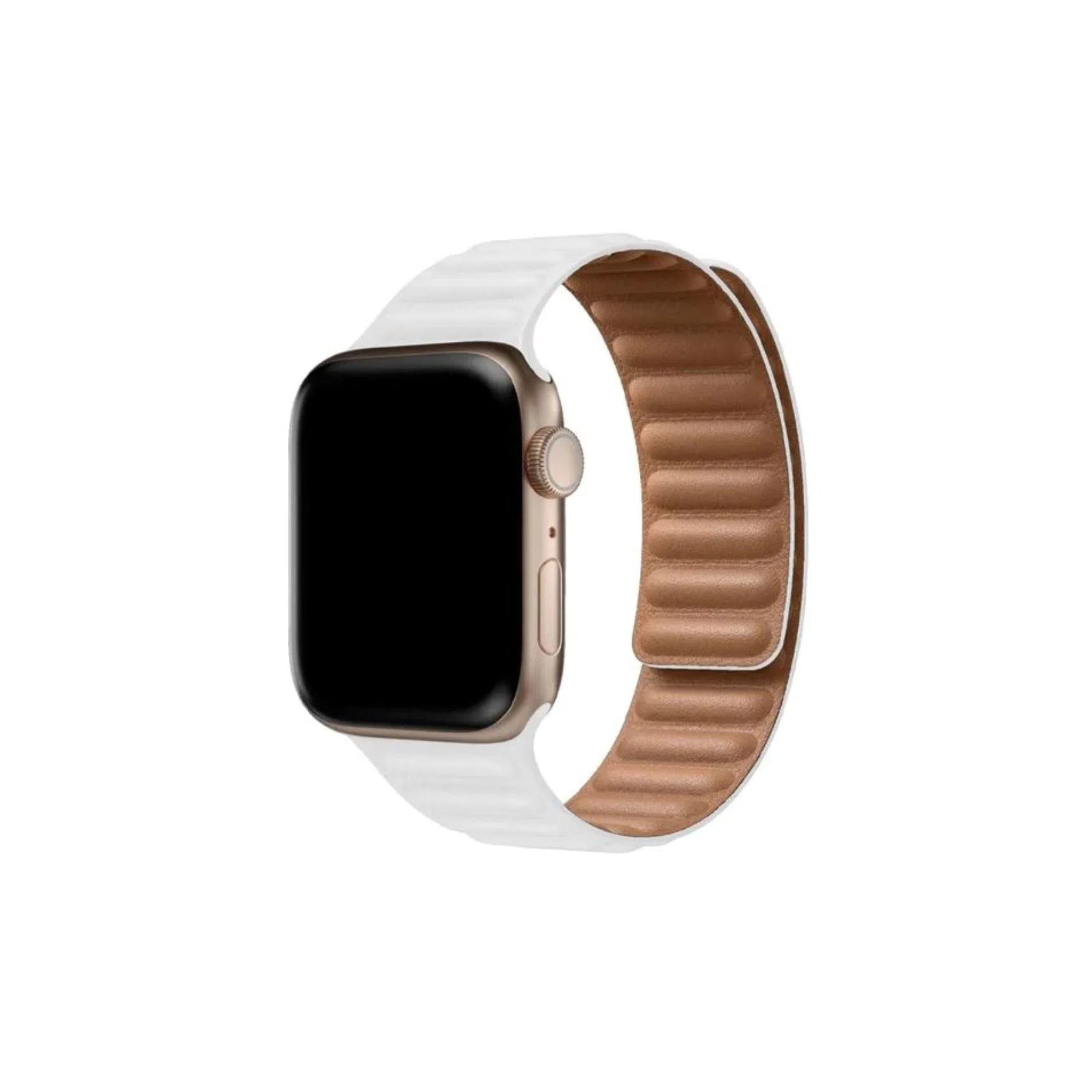 Curea Ceas Apple Watch California  Leather White   (Piele Alba)