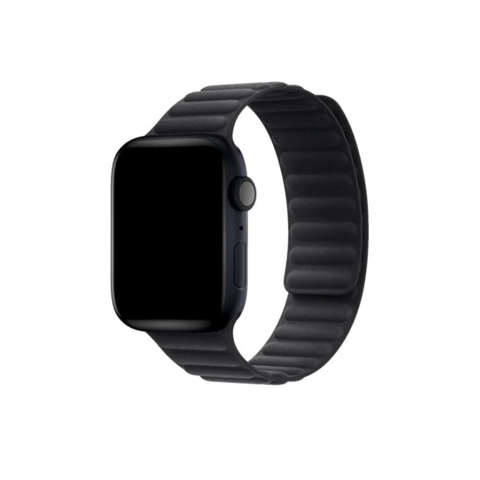 Curea Ceas Apple Watch Piele Întoarsă Suede Black