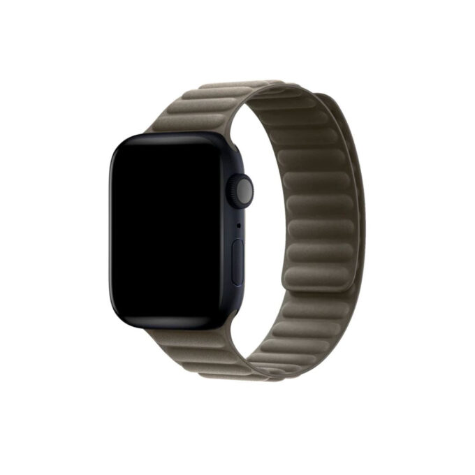 Curea Ceas Apple Watch Piele Întoarsă Suede Dark Taupe