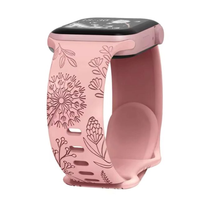 Curea Ceas Apple Watch Silicon Dandelion Pink Sand