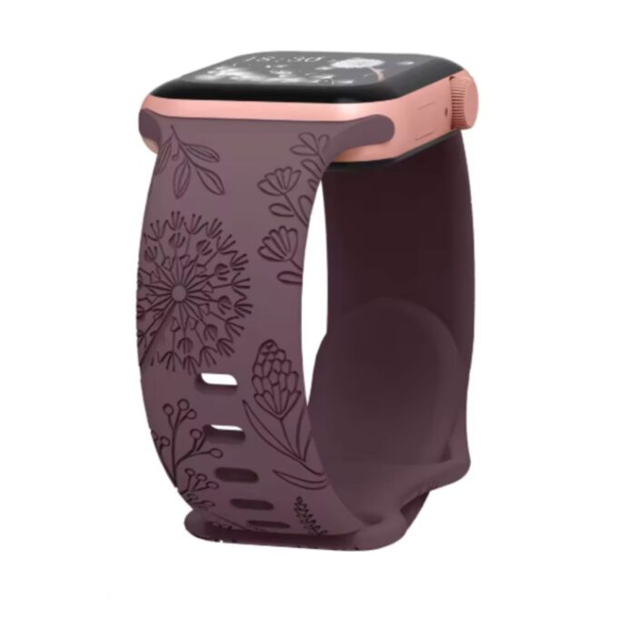 Curea Ceas Apple Watch Silicon Dandelion Purple